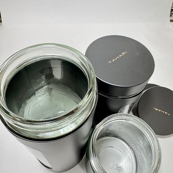 STAINLESS STEEL GLASS CANISTER SET - Picture 3 of 5